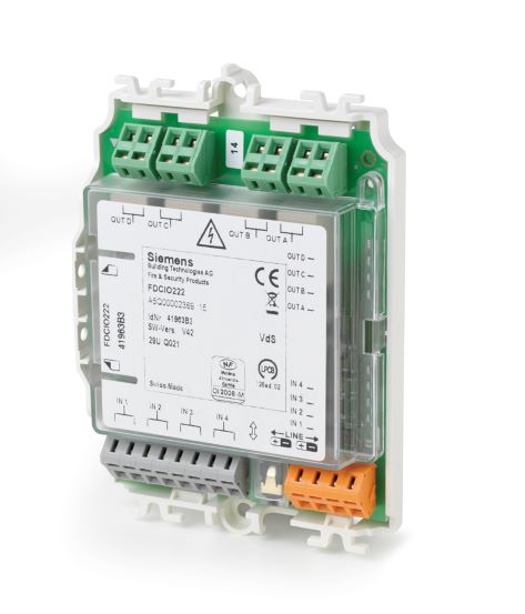 SIEMENS FDCIO222 Cerberus-Pro Input/Output Module (Conventional Detector, Sounder, Flasher Connection)