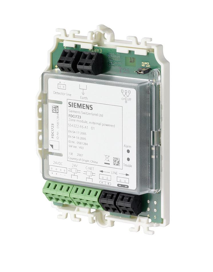 SIEMENS FDCI723 Cerberus-Pro Input Module (Conventional Detector Connection)