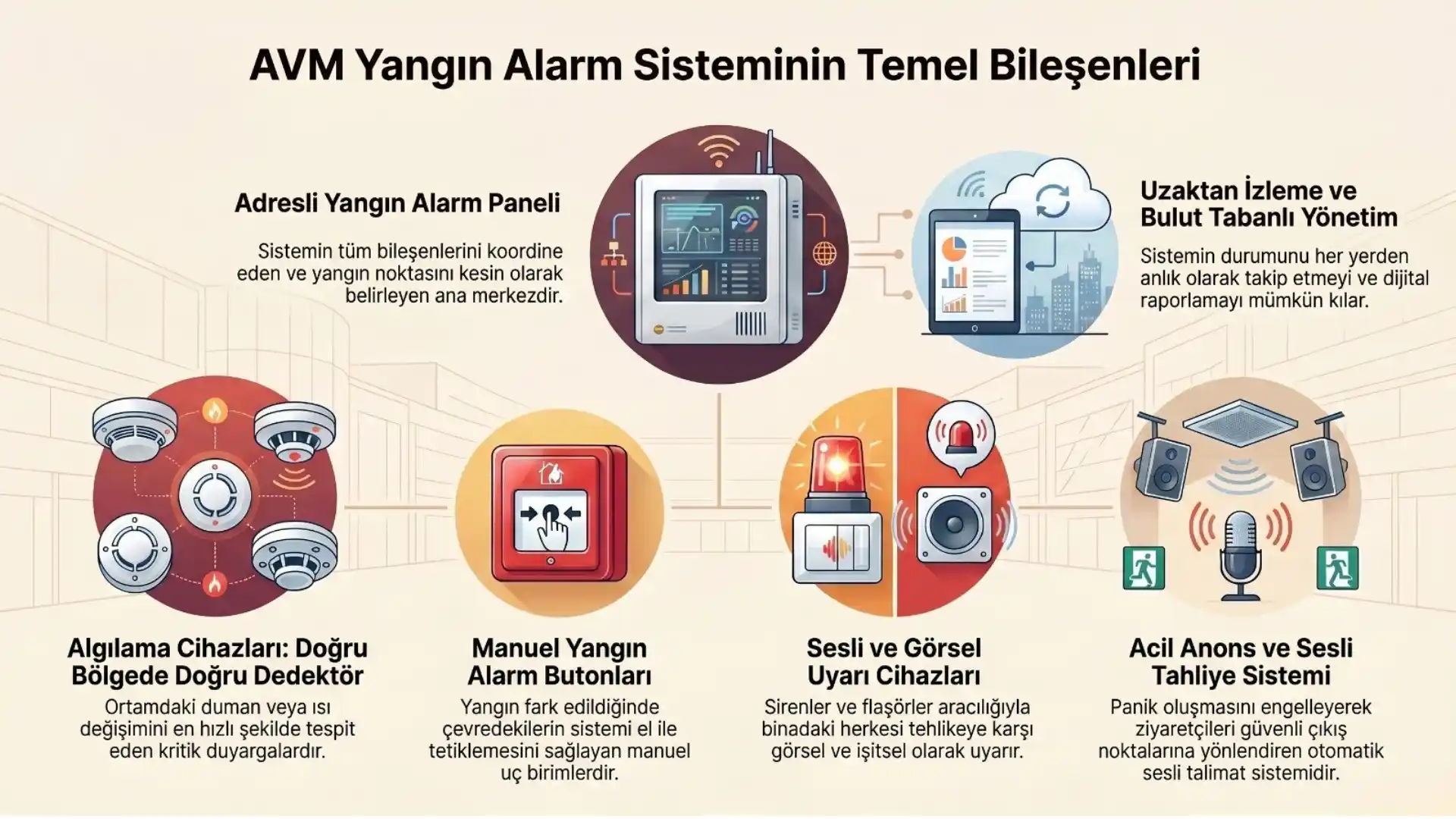 AVM Yangin Alarm Sisteminin Temel Bilesenleri 1